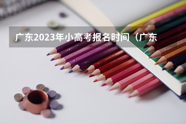 广东2023年小高考报名时间（广东小高考时间2023）