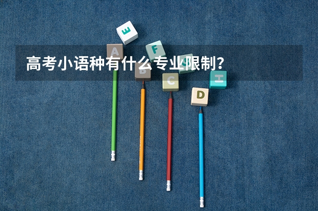 高考小语种有什么专业限制？