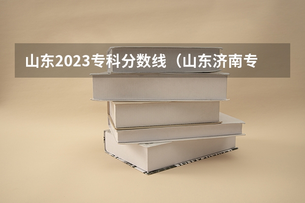 山东2023专科分数线（山东济南专科学校排名及分数线）