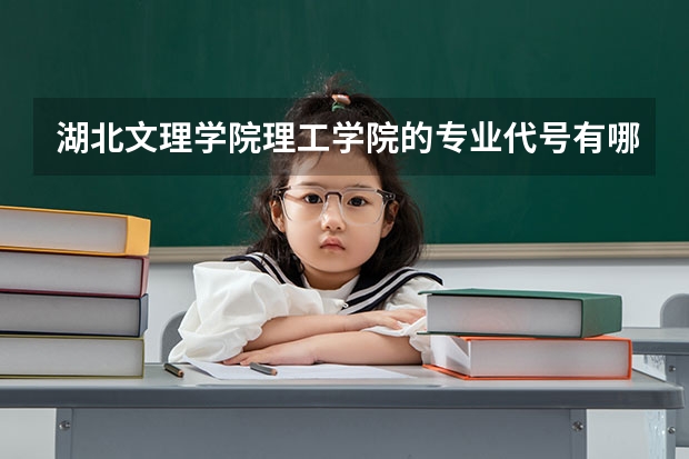 湖北文理学院理工学院的专业代号有哪些？