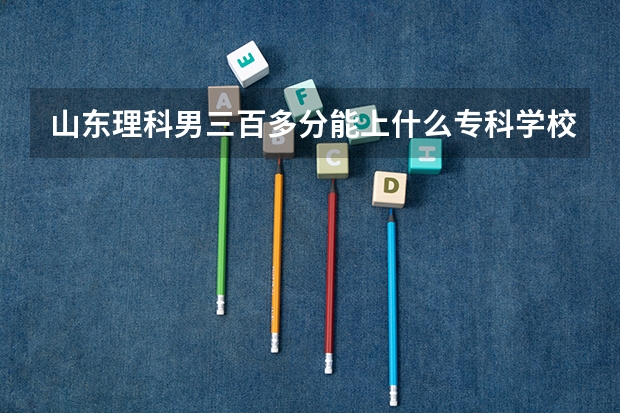 山东理科男三百多分能上什么专科学校