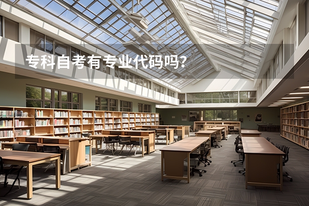 专科自考有专业代码吗？