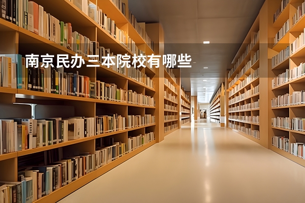 南京民办三本院校有哪些