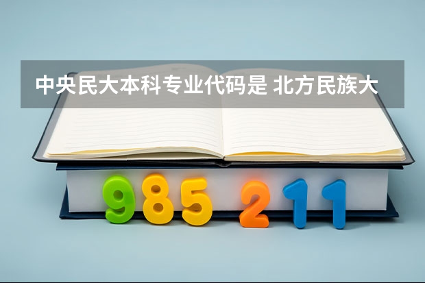 中央民大本科专业代码是 北方民族大学代码