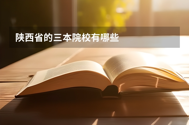 陕西省的三本院校有哪些