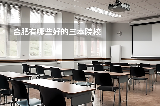 合肥有哪些好的三本院校