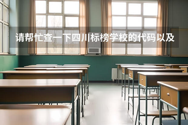 请帮忙查一下四川标榜学校的代码以及各个专业的代码(自考有没有中医学专业)