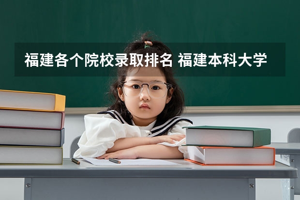 福建各个院校录取排名 福建本科大学排名一览表
