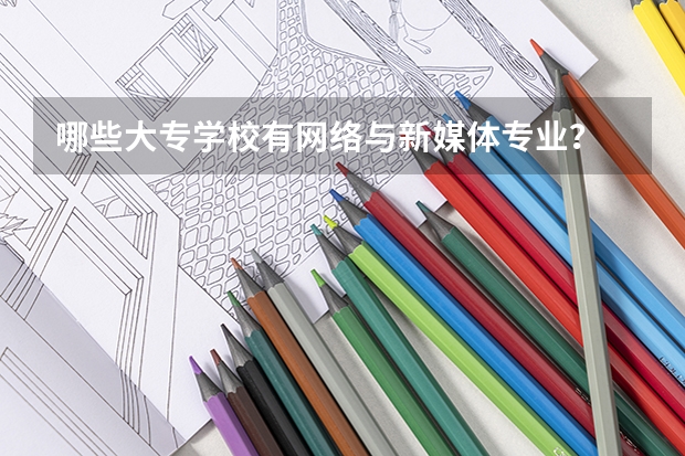 哪些大专学校有网络与新媒体专业？