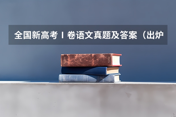 全国新高考Ⅰ卷语文真题及答案（出炉） 高考推荐几套难的卷子，最好选择题也很难，网上卖的，在线等？