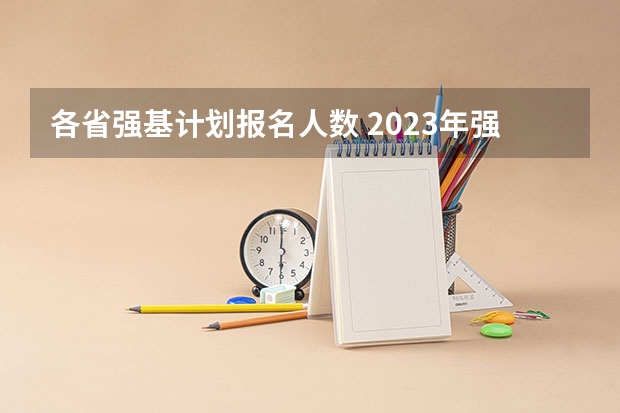 各省强基计划报名人数 2023年强基报名人数