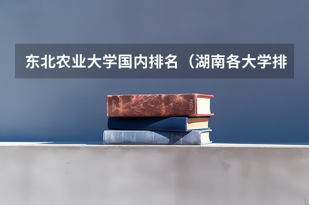 东北农业大学国内排名（湖南各大学排名及录取分数线）
