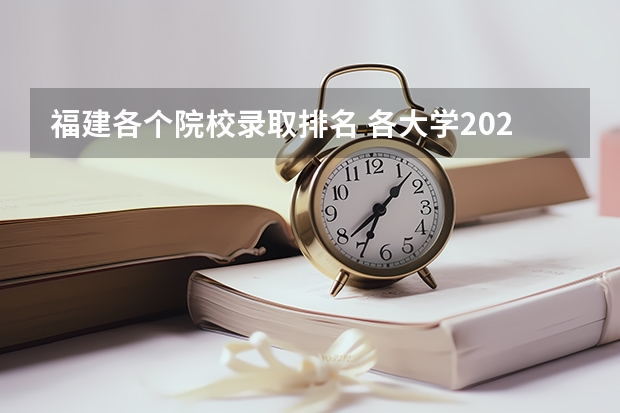 福建各个院校录取排名 各大学2023年福建录取分数线