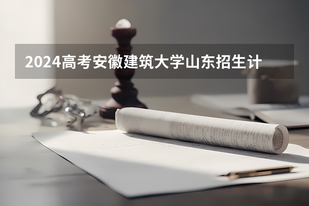 2024高考安徽建筑大学山东招生计划 招多少人