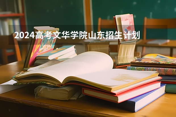 2024高考文华学院山东招生计划 招多少人