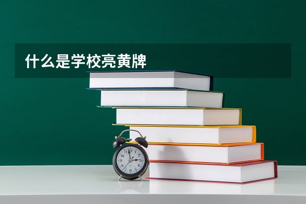 什么是学校亮黄牌