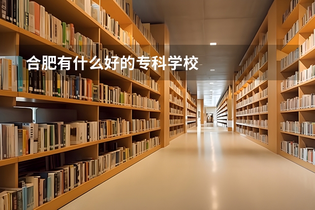合肥有什么好的专科学校