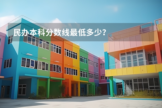 民办本科分数线最低多少？