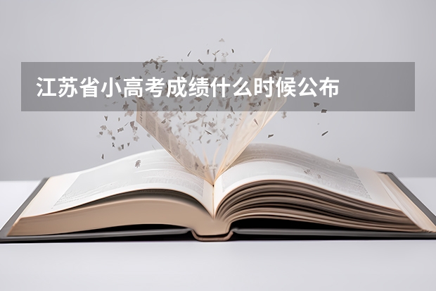 江苏省小高考成绩什么时候公布